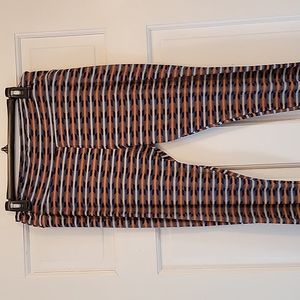 Lularoe blue, white,  and orange leggings L Tall and Curvy